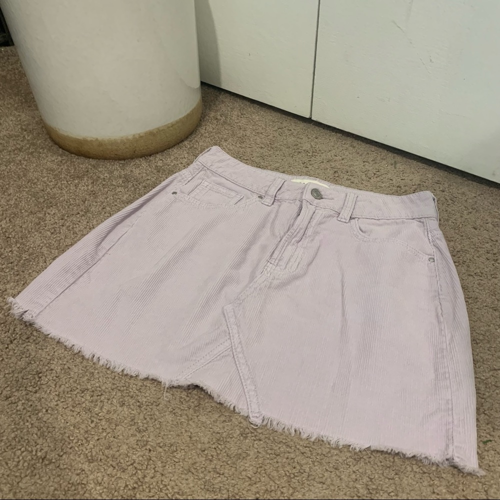 Pacsun purple corduroy mini skirt